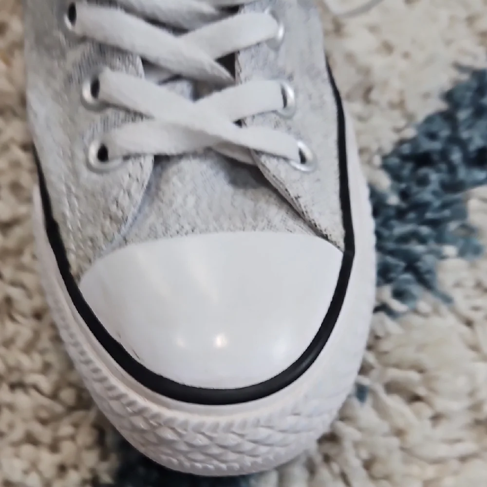Casual Gray and White Women's Sneakers - Picture 9 of 14